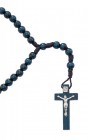 Blue Wood 6mm Rosary