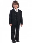 Boy's 5 Piece Black Suit