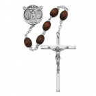 Boy's Confirmation Brown Bead Rosary