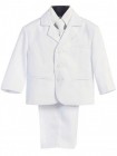 Boy's Husky 5 Piece White Suit, Size 12H and 16H