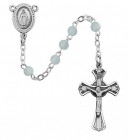 Boy's Rosary with 3mm Blue Glass Beads