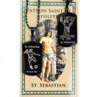 Boy's St. Sebastian Soccer Dog Tag Necklace and Prayer Card