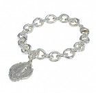 Bracelet - Extra Heavy Sterling Silver with Miraculous Charm