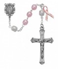 Breast Cancer Awareness Rosary Pink and White Beads