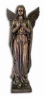 Bronzed Resin Praying Angel Statue - 38 Inches