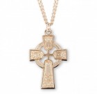 Women's Celtic Cross 14kt Gold Plated, two sizes