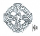 Celtic Design Cross Lapel Pin Sterling Silver
