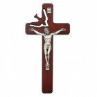 Cherry Stained Holy Spirit Crucifix
