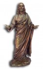 Christ Statue in Bronzed Resin - 12 inches