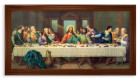 Church Size Last Supper Walnut Finish Framed Art