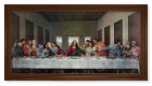 Church Size Last Supper Walnut Finish Framed Art