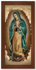 Church Size Our Lady of Guadalupe Walnut Finish Framed Art