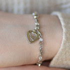 Confirmation Bracelet with Heart Shaped Dove