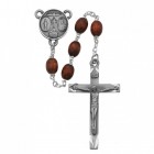 Confirmation Rosary with Brown Beads