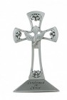 Confirmation Standing Pewter Cross, 4 inch