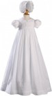 Long Beaded Cotton Heirloom Christening Gown