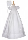 Cotton Christening Gown with Diamond Stitch