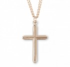 Men's Tiered Cross Pendant Gold Plated Sterling Silver