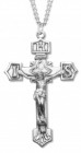 Crucifix Pendant with IHS Tips Sterling Silver