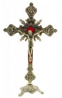 Ornate Gold-tone Crucifix with Base