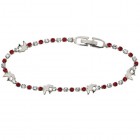 Crystal Confirmation Bracelet with Silver Doves