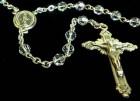 Crystal Swarovski Rosary in Sterling Silver 5mm