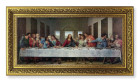 Davinci Reproduction Last Supper Print in Ornate Gold-Leaf Frame - 2 Sizes