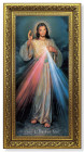 Divine Mercy Print in Ornate Print in Ornate Gold-Leaf Frame - 2 Sizes