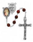 Divine Mercy Red Marble Glass Rosary