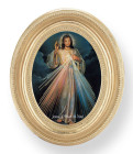 Divine Mercy Small 4.5 Inch Oval Framed Print