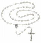 Double Capped Clear Glass Rosary