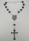 Emerald Auto Rosary - May Birthstone