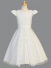 First Communion Dress with Split Lace Front
