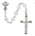 First Communion Rosary with Crystal Aurora Borealis Beads