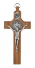 First Communion Walnut Crucifix Cross