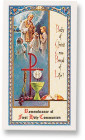 First Holy Communion Unisex Laminated Prayer Card