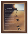 Footprints In the Sand Poem 11x14 Framed Print Artboard