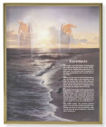 Footprints Poem with Jesus Plaques Gold Frame 8x10 Plaque