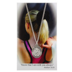 Girl's St. Christopher Gymnastics Medal Necklace and Prayer Card