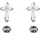 Girl's Sterling Silver Cross Post Earrings