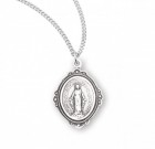 Girl's Studded Miraculous Medal Necklace