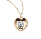 Girl's Two-Tone Miraculous Heart Necklace