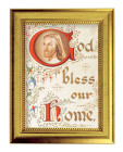 God Bless Our Home 5x7 Print in Gold-Leaf Frame