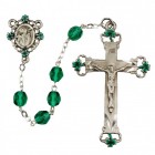 Green Enameled Shamrock Rosary