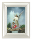 Guardian Angel Protecting Children 4x6 Print Pearlized Frame