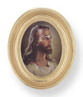 Head of Christ Small 4.5 Inch Oval Framed Print