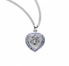 Heart Crystal Cubic Zirconia Miraculous Medal