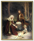 Holy Family Gold Frame 8x10 Plaque