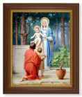 Holy Family and John the Baptist by Chambers 8x10 Textured Artboard Dark Walnut Frame