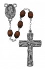 Holy Trinity Brown Bead Rosary
